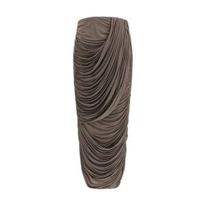 Magda Butrym Brown Copper Midi Women's Skirt